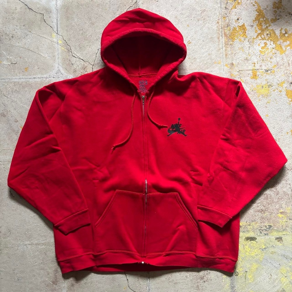 Red Fruit of the Loom Nike Air Zip-Up Hoodie – Size 2XL
